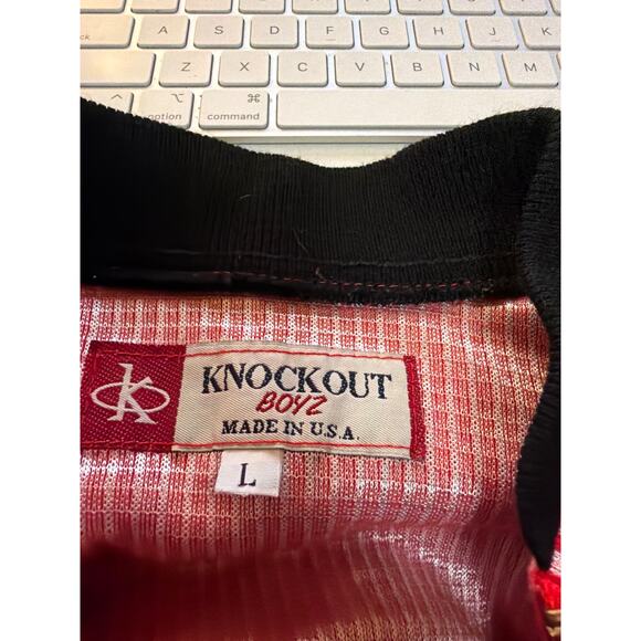 Y2K Vintage Knockout Boyz Hip Hop Streetwear Embroidered Shirt Size Large - Picture 4 of 5